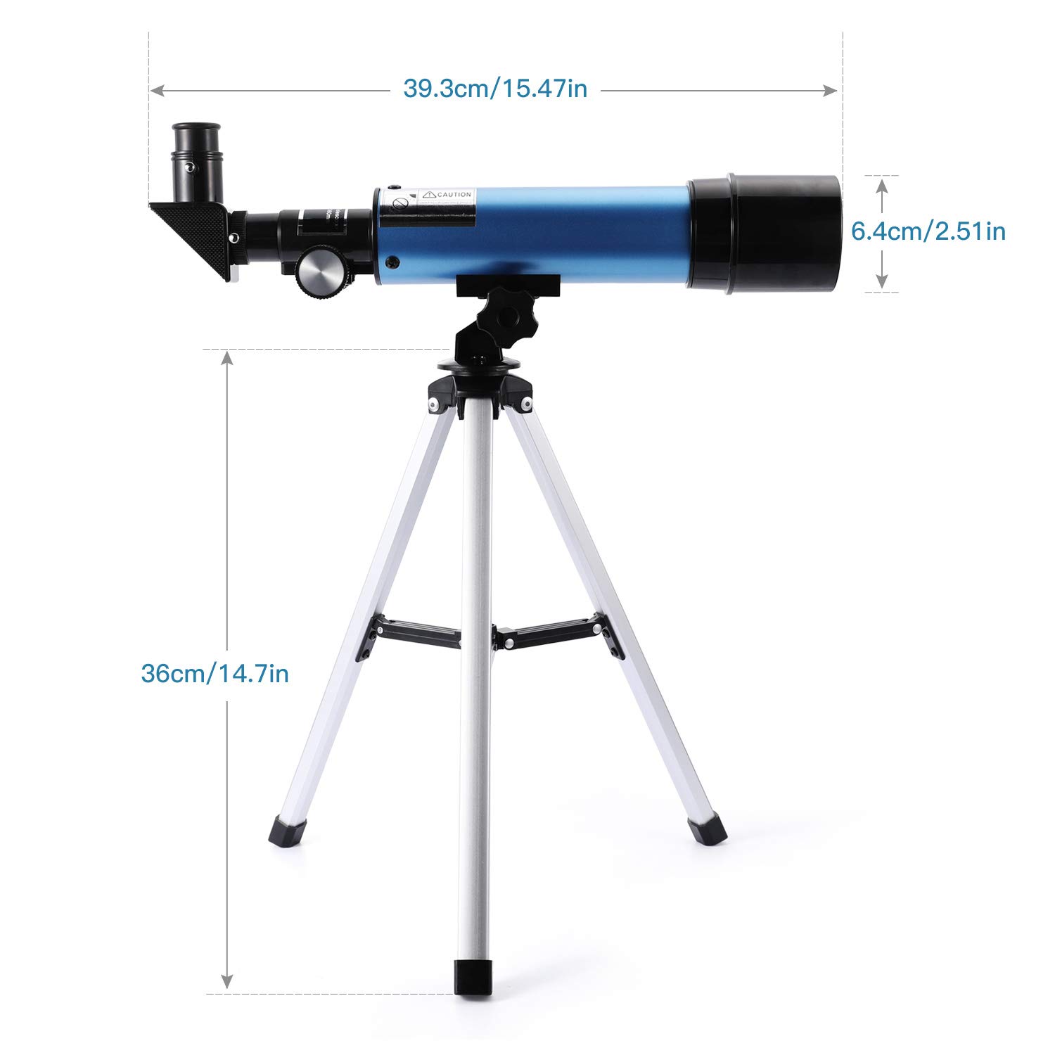 Telescope for Kids, Merkmak Educational Toy for Beginners Science Plastic Tools with Tripod and 3 Magnification Eyepieces 360/50mm Spotting Scope