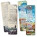 Christian Bookmarks Cards with Popular Inspirational Bible Verses - 6 Unique Designs (Pack of 12)