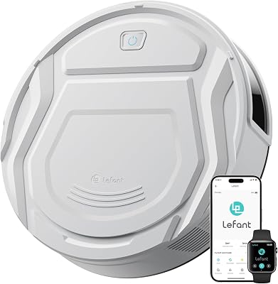 M210 Staubsaugerroboter, 2200 Pa, leistungsstark und leise, ultradünn 7,8 cm, WiFi/App/Alexa, Autonomie 120 Min, Teppichverstärkung, ideal für Tierhaare, Teppiche und Harte Böden