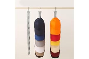 Over the Door Cap Rack Organizer, Holds Up to 8 Baseball Hats Hat Storage System for Men Women Adjustable Closet Hanger with 