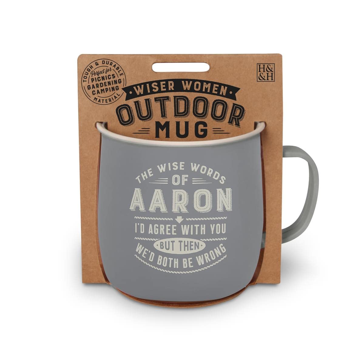 History & Heraldry Personalised Outdoor Mug (Aaron)