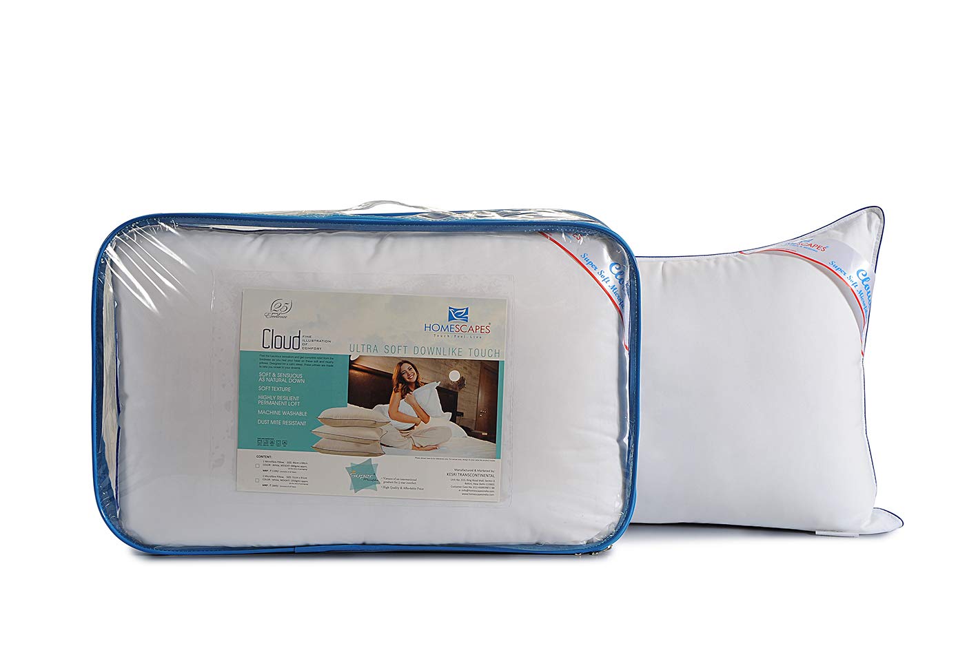 Buy Homescapes Cloud Super Micro Fiber Pillow Bed Pillows Micro