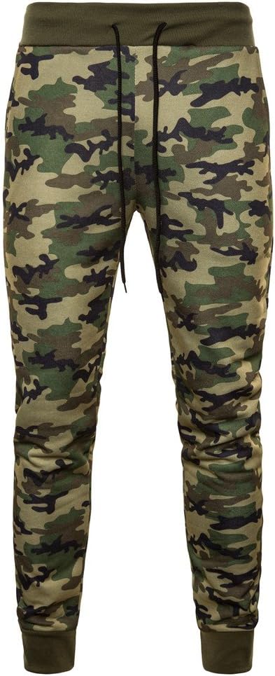 Mumustar Mens Camouflage Trousers Jogging Bottoms Elasticated Waist Casual Work Sweatpants Sports Running Tracksuit Long Pants Sportwear