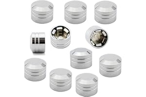 LINGDU Motorcycle Bolt Covers Schrauben Topper Head Caps Aluminum 9mm-12mm for Harley Twin Cam Dyna Softail Fat Bob Touring Road King Sportster XL Chrome (Pack of 10)