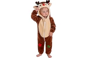 OLAOLA Baby Animal Costume Onesie, Unisex Toddler Romper, Plush Dress Up Infant Outfits Halloween Cosplay Jumpsuit