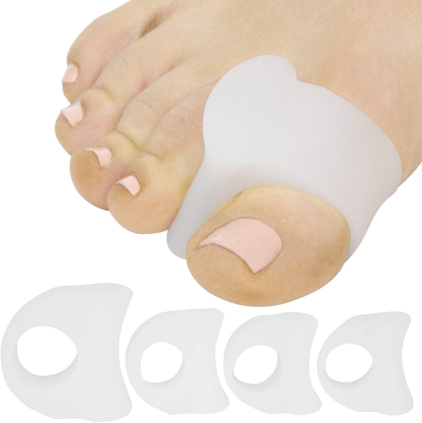 ViveSole Toe Spacers Gel Toe Ring Separator Silicone Spreader Band Corrector for Hammer