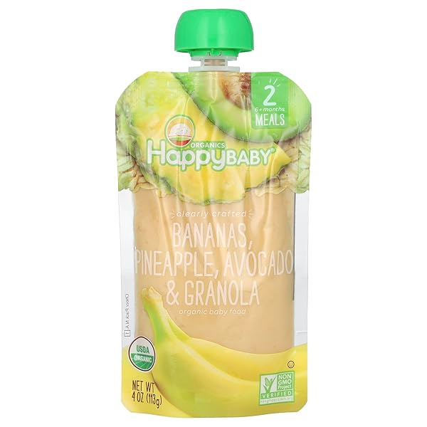 HAPPY BABY ORGANIC BANANA PINEAPPLE AVOCADO GRANOLA BABY...