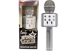 Microfone Infantil Star Voice Bluetooth Prata Zoop Toys