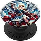 St Saint Michael the Archangel Catholic Angel Warrior PopSockets Adhesive PopGrip
