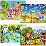 （6 Puzzles*24 Teile）Wooden Puzzles for Kids