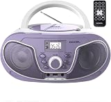 Roxel RCD-S70BT Portable Boombox CD Player with Remote Purple view 7