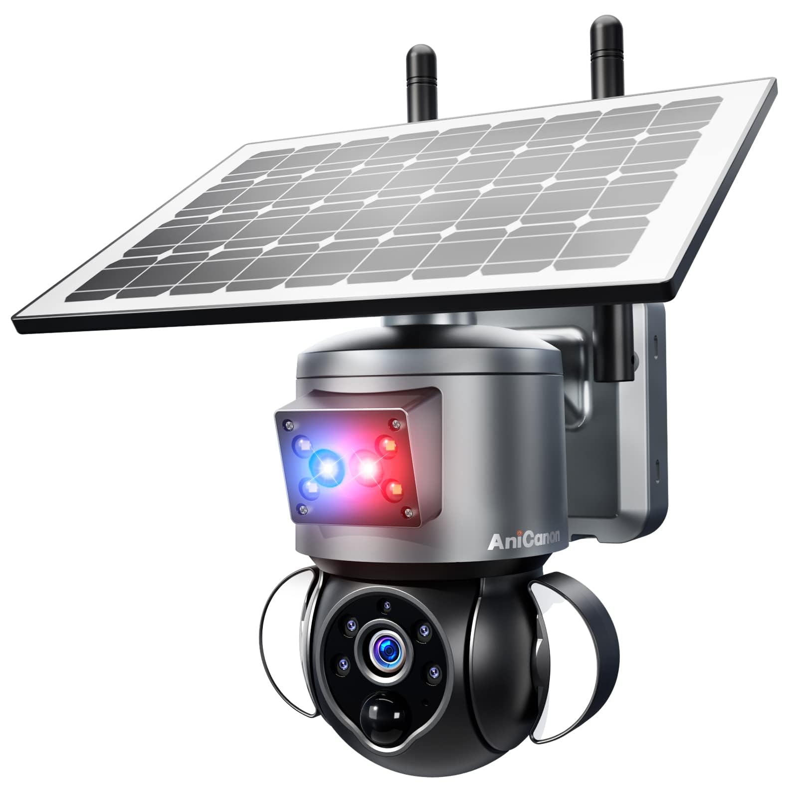 Photo 1 of Solar Security Cameras Wireless Outdoor,Remote 2K WiFi 360° View Wireless Solar Powered Cameras for Home, PIR Motion Sensor Floodlight with Siren Color Night Vision