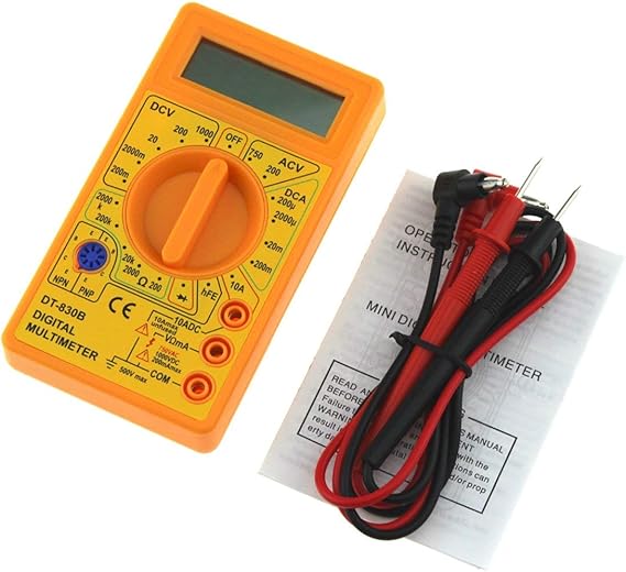 DT-830B Mini Pocket Digital Multimeter 1999 Counts AC/DC Volt Amp Ohm ...