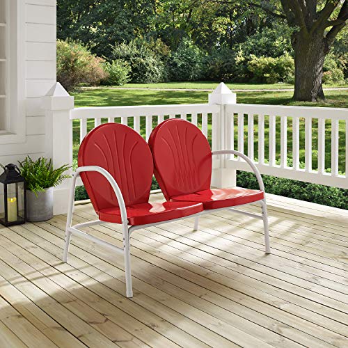 Crosley Furniture Griffith Metal Outdoor Loveseat, Red Pricepulse