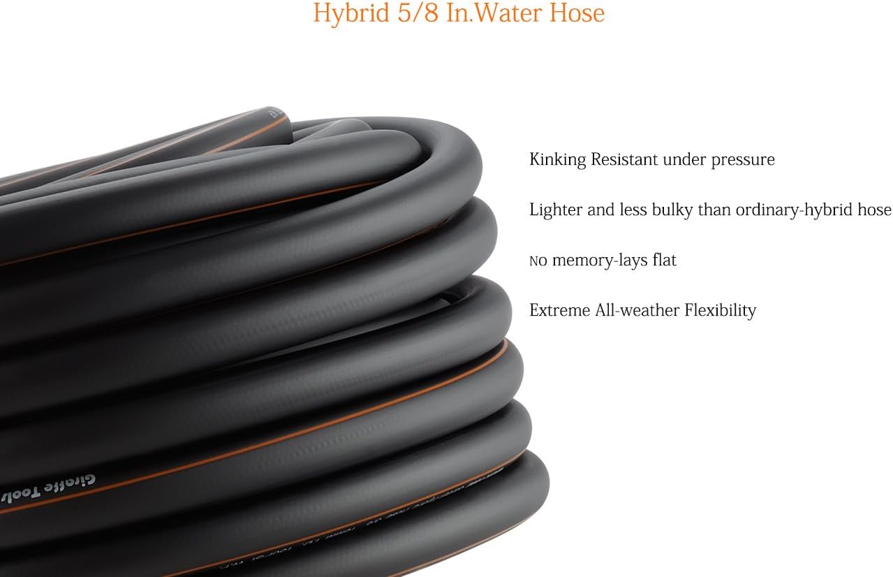 Giraffe Garden Hose, Water Hose Hybrid 5/8 in.x50FT, SwivelGrip/Heavy Duty/Lightweight/Flexible Hose : Garden & Outdoor