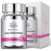 BORN PRETTY 80ML Nail Glue Remover for Press on Nails 5s Quick | Remover Fake Nails with Cuticle Pusher,Easy Remover for Acrylic Tips Nail Glue Fast Acting Adhesive Debonder Acetone-Free