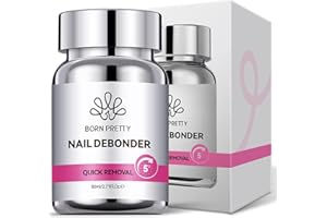 BORN PRETTY Nail Glue Remover for Press on Nails,80ML Fake Nails Remover with Sponge Stick On Nails Remover for Acrylic Tips Nail Glue Fast Acting Adhesive Debonder