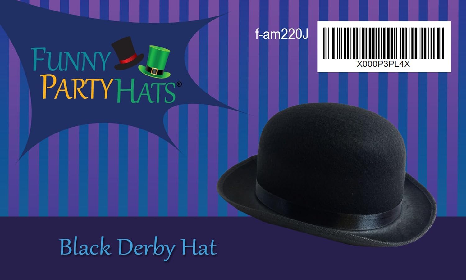 Funny Party Hats Bowler Hat - Derby Hat - Bombin Hat - Unisex Adult Top Hat - Bowler Hat Costume - Dress Up Hat: Clothing