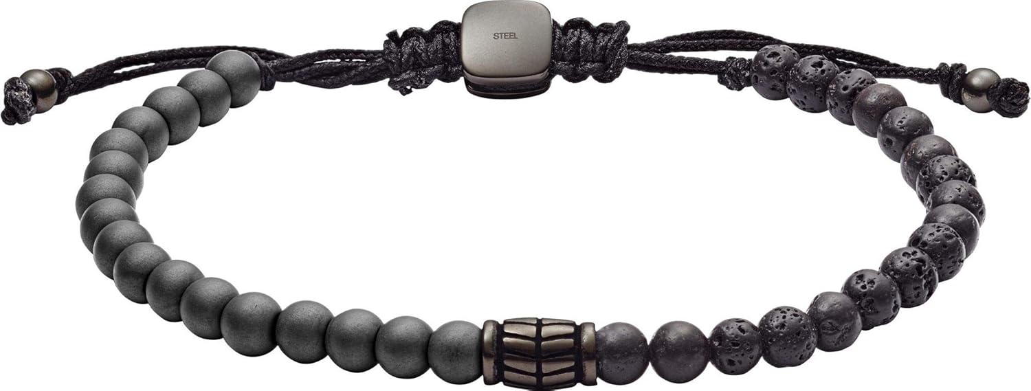 Fossil Men Stainless Steel Rope Bracelet JF03008793 Amazon.co.uk