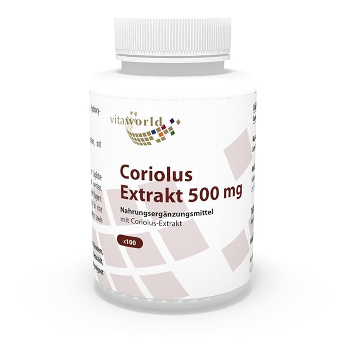 title=Vita World Coriolus 500mg 100 Capsule Made in Germany