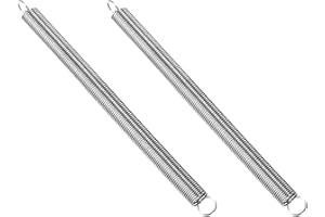 PATIKIL Extension Spring, 2pcs Wire Diameter 0.03", OD 0.31", Free Length 4.7" 304 Stainless Steel Dual Hook Tension Springs 