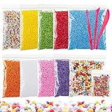 Styrofoam Beads for DIY and Slime Supplies - Craft Foam Balls 0.1-0.35 inch (92,000pcs) for Kids Homemade Slime, Home Decorative, Wedding and Party Decorations (10 Pack)