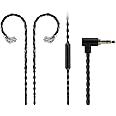 JCALLY Earbuds Replacement Cable, Oxygen-Free Copper Upgrade 5N OFC Headphone Wire 8 Shares for KZ C Pin TRN S Pin Earphone 3.5mm Wire with Microphone JC08S (Black)