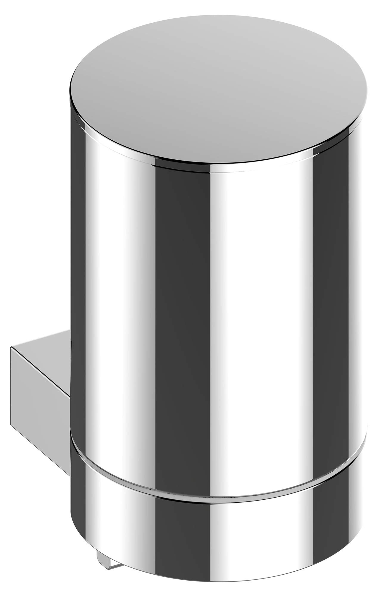 KEUCO Lotion Dispenser Metal Chrome-Plated Contents Refillable Approx. 280 ml Soap Dispenser for Bathroom and Guest Toilet Wall Mounted Plan
