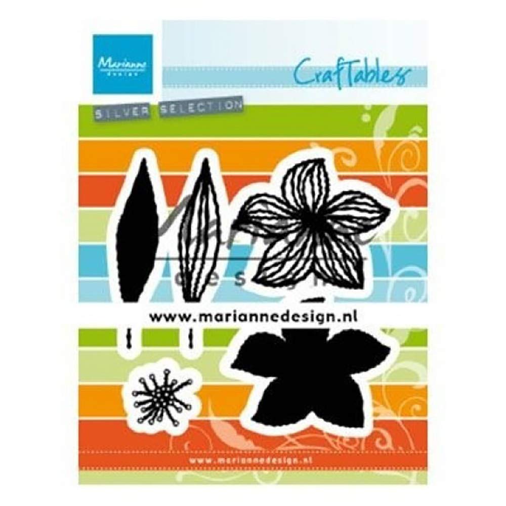 Marianne Design Craftables Open Flowers, Metal, Silver or White, Small