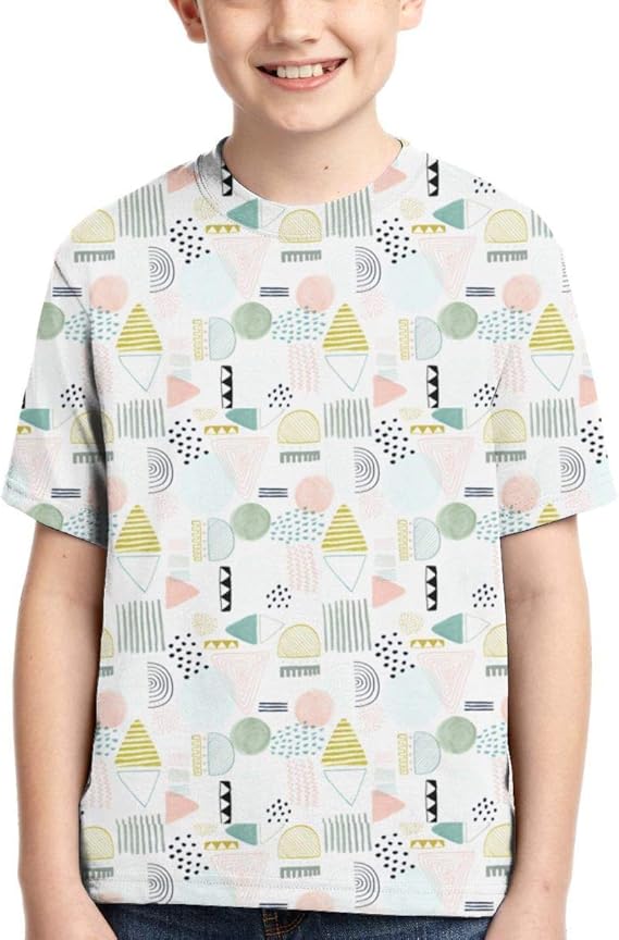 Boys TShirt Print Tee Youth Fashion Tops Muted Pastel Colours Amazon
