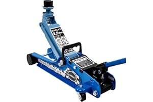 GAOLLY 2.5 Ton Floor Jack Low Profile, Heavy-Duty Steel Racing with Single Piston Lift Pump, Lifting Range 4.5"-16" （Blue）