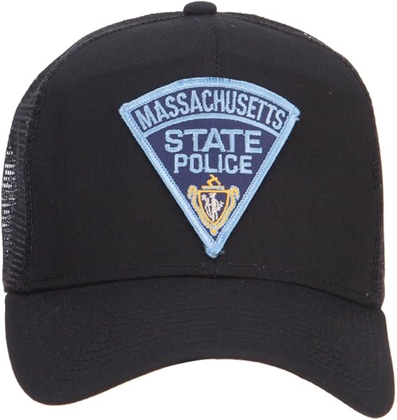 e4Hats.com Massachusetts State Police Patched Mesh Cap - Black OSFM at