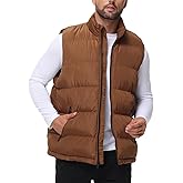 JIHUILAI Men's Puffer Vest Winter Jacket Warm Puffy Vests Men Outdoor Sleeveless Lightweight Water-Resistant Vest M To 5XL