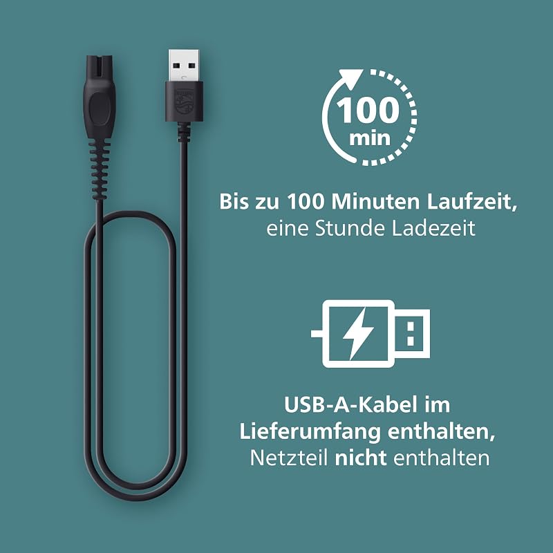 Bodygroom 5000 für Herren – mit Dreifachschutz-Rasiersystem, elektrisch trimmen und rasieren im Intimbereich, klappbarer Rückenaufsatz, 100% duschfest, 100 Min. Laufzeit, Modell BG5480/15