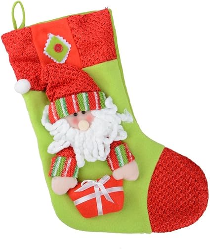 Amazon.com: Saim 15 Inch Christmas Stocking Gift Bags Santa Claus ...