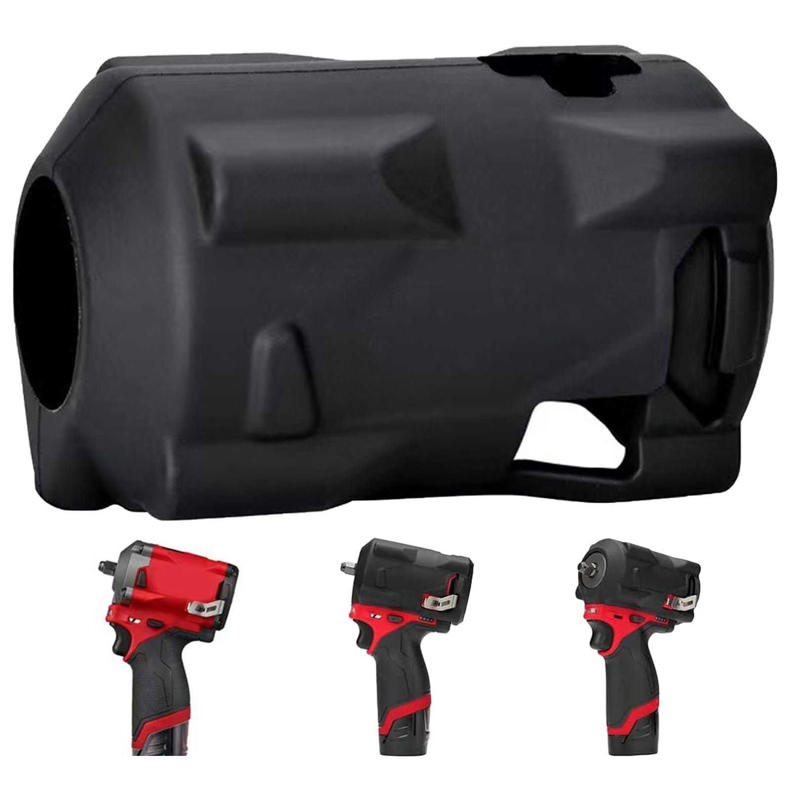 49-16-2554 M12 Fuel Stubby Impact Wrench Cover Protective Boot, Impact Wrench Boot Fits for Milwaukee M12 Impact 3/8 in and 1/2 in, Stubby Impact Wrenches 2554-20 2555-20 and 2555P-20