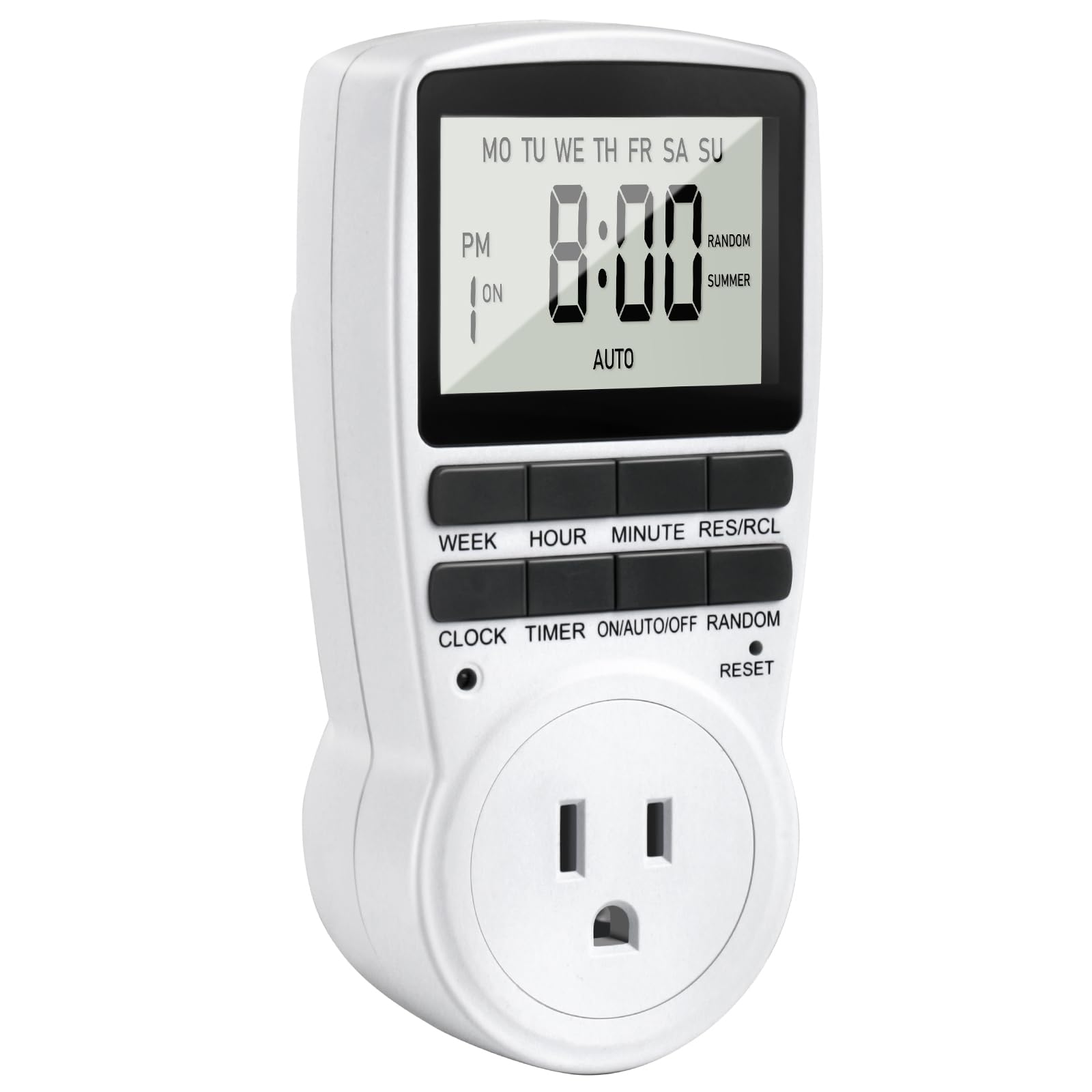 Photo 1 of Digital Timer Outlet Plug Timers for Electrical Outlets Indoor, 24 Hour Programmable Outlet Timers with Built-in Battery, 16 Groups On/Off Light Plug in Timer Socket for Home