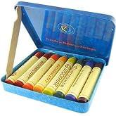 Stockmar Beeswax Stick Crayons in Storage Tin, Set of 8 Colors, Waldorf Assortment