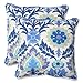 Pillow Perfect Outdoor/Indoor Santa Maria Azure Throw Pillows, 18.5