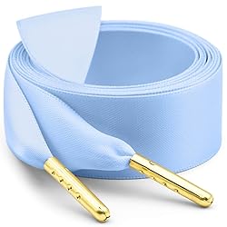 WEGOODZF Ribbon Satin Sneakers Shoelaces: 2 Pair