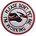 U-LIAN Service Dog Working Do Not Touch Military Tactical Morale Badge Hook Loop Fastener Patch - Please Do Not Pet Me I'm Working - 3.15