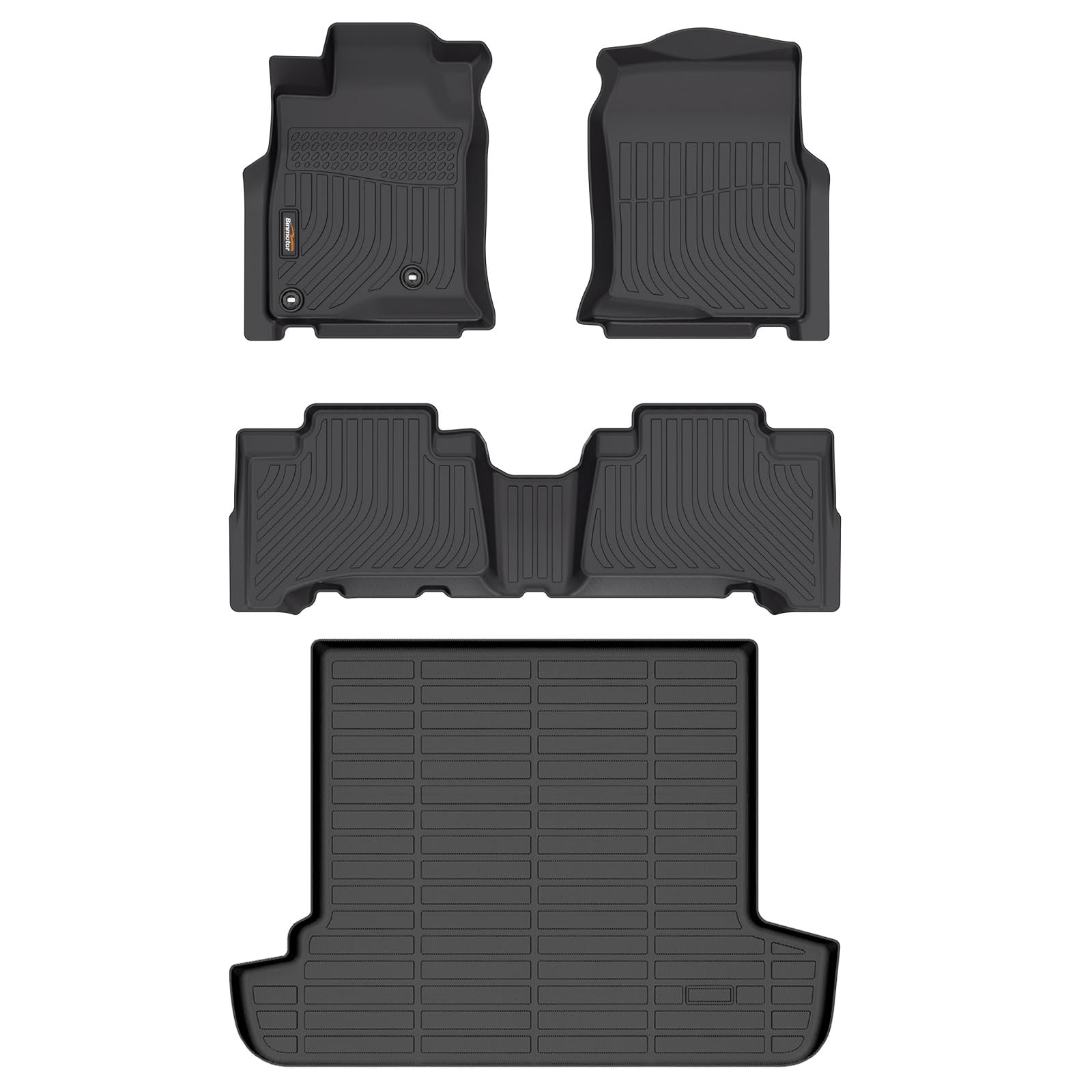 Binmotor-Floor Mats & Cargo Liner for Toyota 4Runner 2003-2009, TPE All Weather Car Mats for Toyota 4runner Accessories Liners Cargo Trunk Mat Image