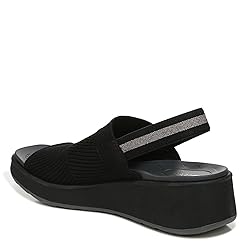 BZees Womens Nouveau Wedge Sandal Black 6.5 M