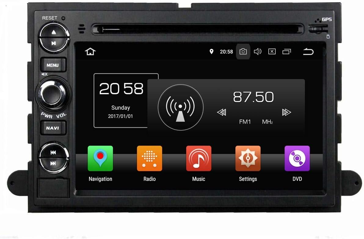 7 Inch Touchscreen Android 8.0 Auto Radio Head Unit for Head Unit ford Fusion/Explorer/F150/F250/F350/Edge/Expedition, DVD Player Bluetooth DAB+ Radio