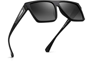 JIM HALO Retro Polarized Sunglasses Men Women Flat Top Square Driving Glasses