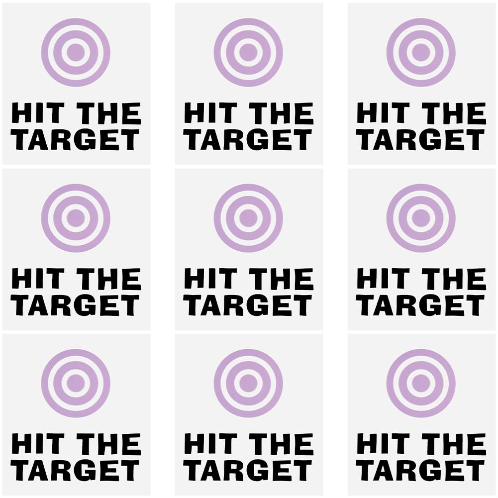 GORGECRAFT 10Pcs Toilet Target Aiming Stickers Bullseye Target Sticks Potty Training Toilet Pee Aim Decal Bumper Sticker for Urinal Bathroom Restroom, Lilac