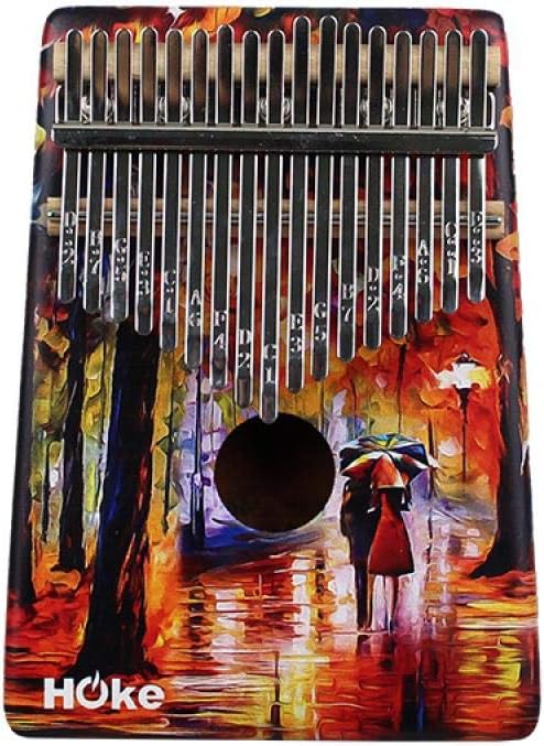 Kalimba17 key Thumb Piano Solid Mahogany Portable Finger Piano Painted Cartoon Teclado Musical Midi Keyboard Piano Keyboard Present Gift, LOVE