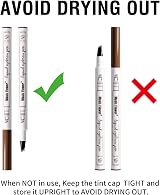 Music Flower Eyebrow Pencil Reddish Brown Waterproof Brow Pen 4 Micro-Fork Tips view 4