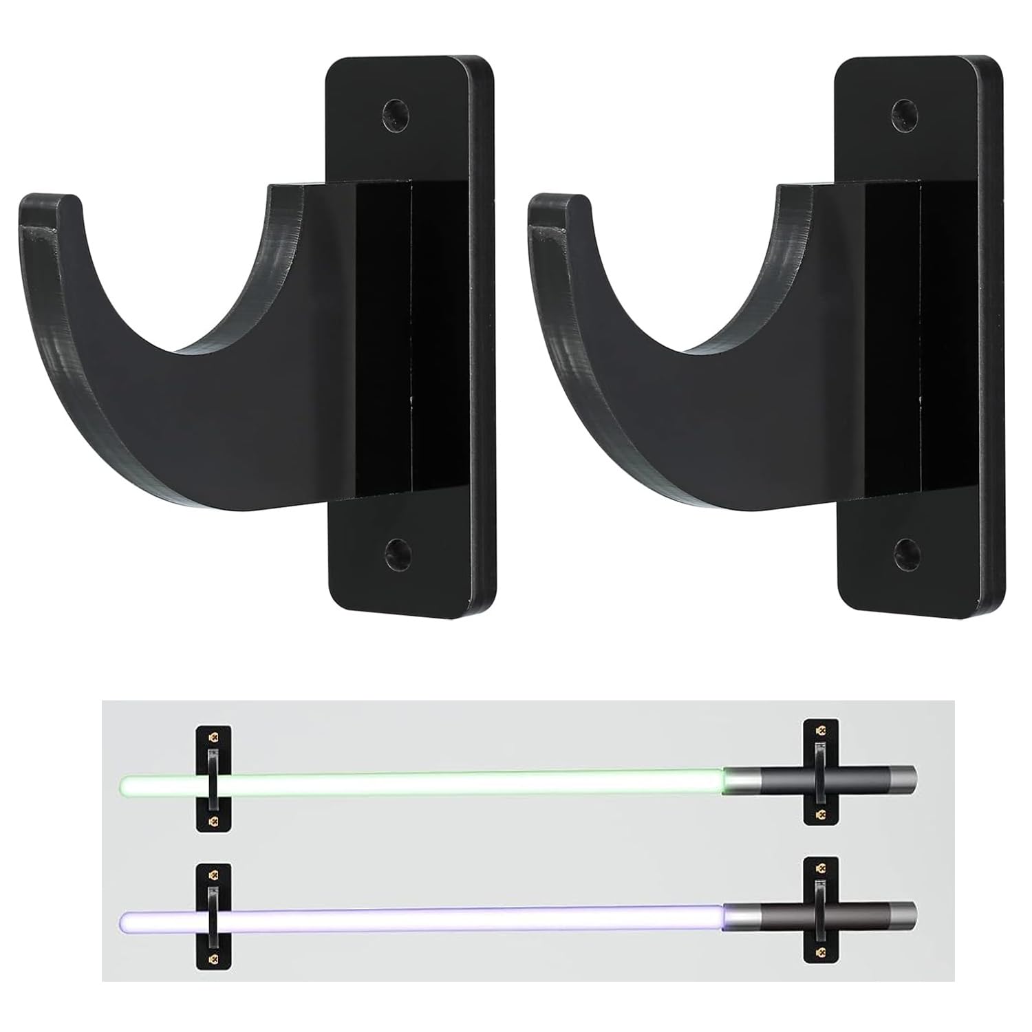 XINWENLI Lightsaber Wall Mount, Acrylic Lightsaber Display Stand, Can Be Widely Used For Martial Arts Weapons, Bows, Shortguns, Swords, Rifles(Black)