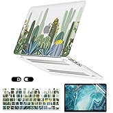iDonzon Case for MacBook Air 13 inch A1466 A1369 2010-2017 Release, 5 in 1 Matte Clear Hard Shell&Keyboard Cover&Screen Protector&Webcam Cover Compatible with Older Version Air 13.3, Cactus